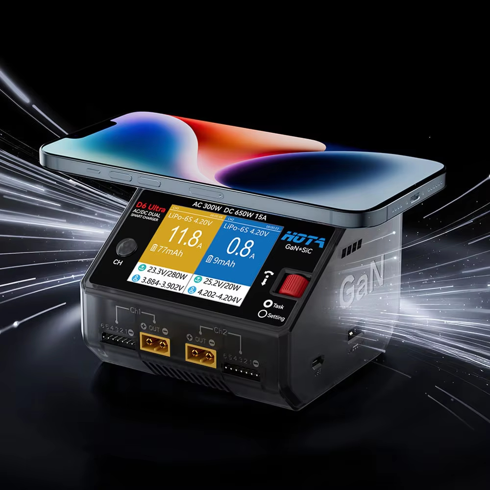 HOTA D6 Ultra GaN+SiC Dual Cha - Lipo Battery 6S recensie en prijs